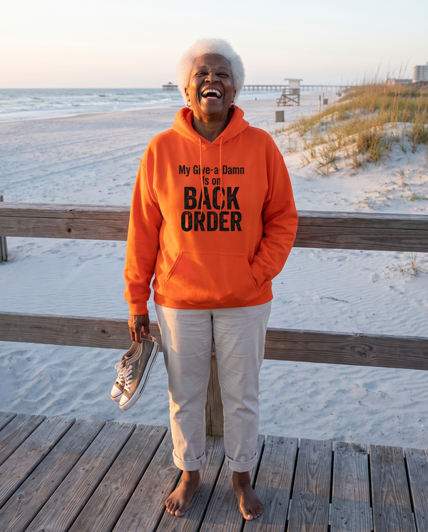 Give A Damn Distressed Black Unisex Hoodie