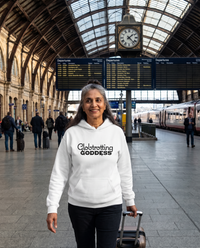 Globe Trotting Goddess - Black Unisex Hoodie