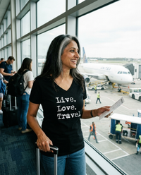 Live. Love. Travel. Women’s Relaxed V-Neck T-Shirt
