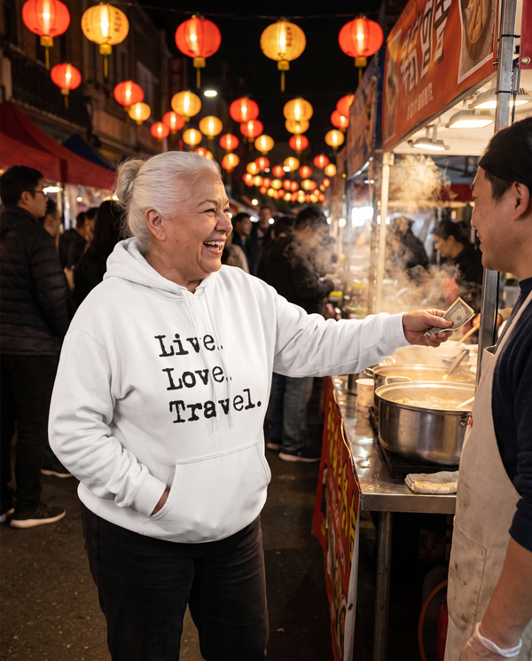Live Love Travel - Black Unisex Hoodie