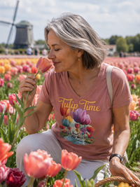 Tulip Time Women’s relaxed v-neck t-shirt