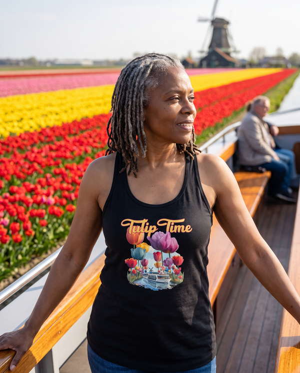 Tulip Time Women’s fitted racerback tank top