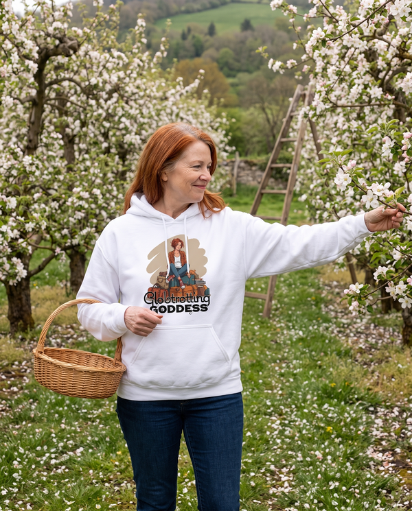 Globetrotting Goddess Red Unisex Hoodie