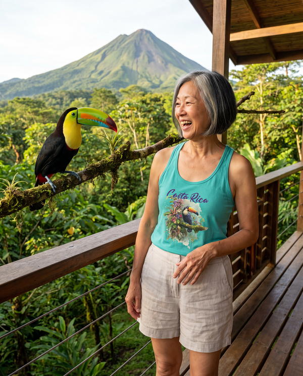 Costa Rica Toucan Women’s fitted racerback tank top