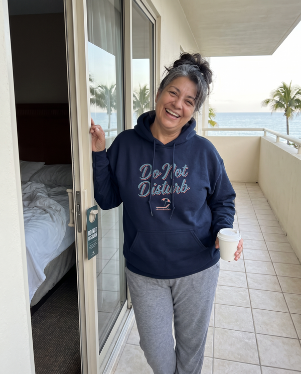 Do Not Disturb Blue Script Unisex Hoodie
