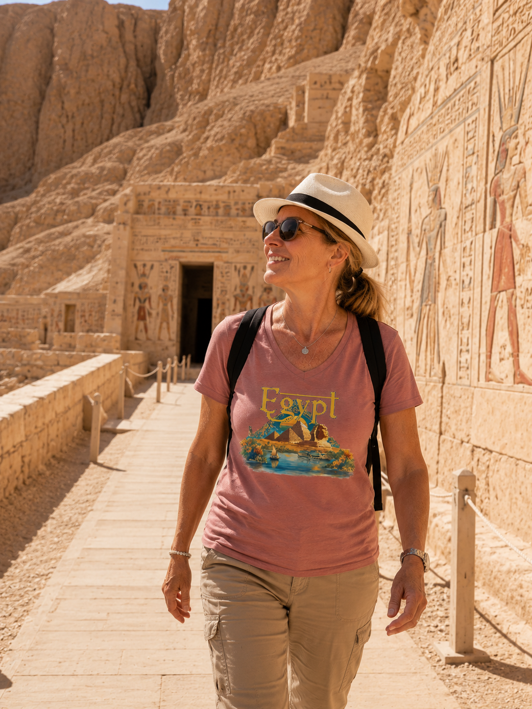 Egypt Women’s relaxed v-neck t-shirt