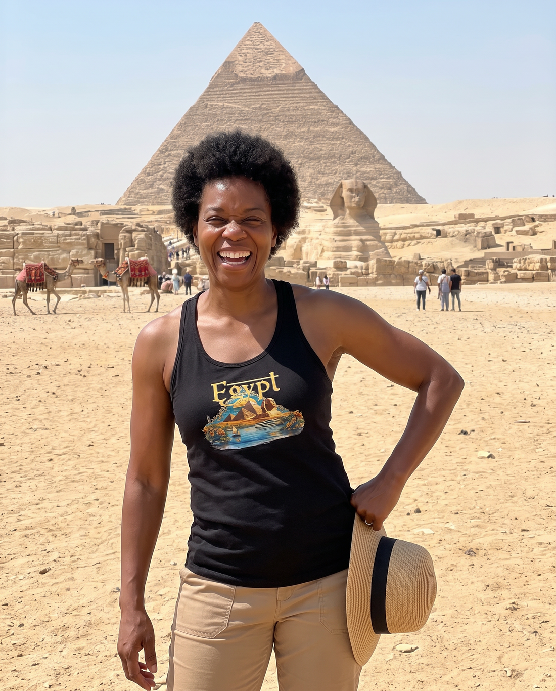 Egypt Women’s fitted racerback tank top