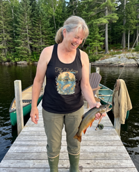 Fly Fishing Maine Women’s fitted racerback tank top