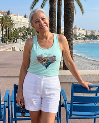 French Riviera Women’s fitted racerback tank top
