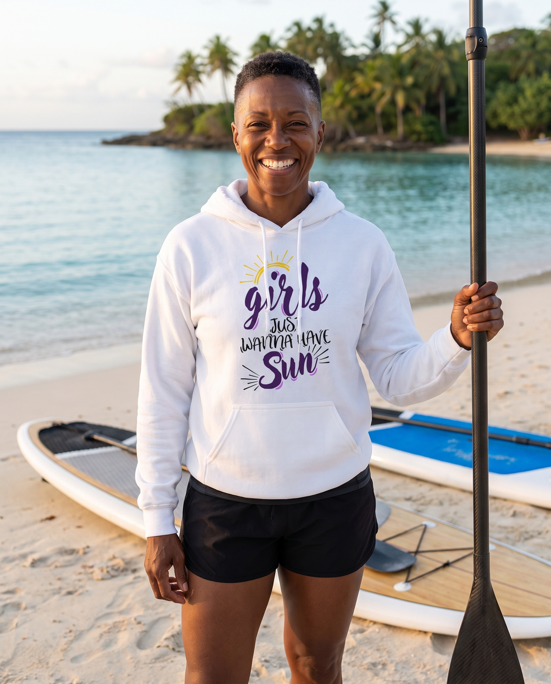 Girls Just Wanna Have Sun - Purple Unisex Hoodie