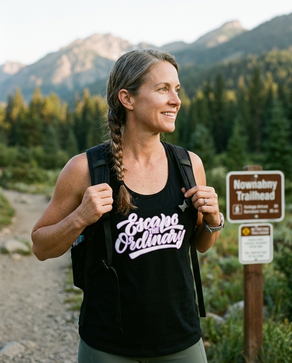Escape the Ordinary - Women’s fitted racerback tank top