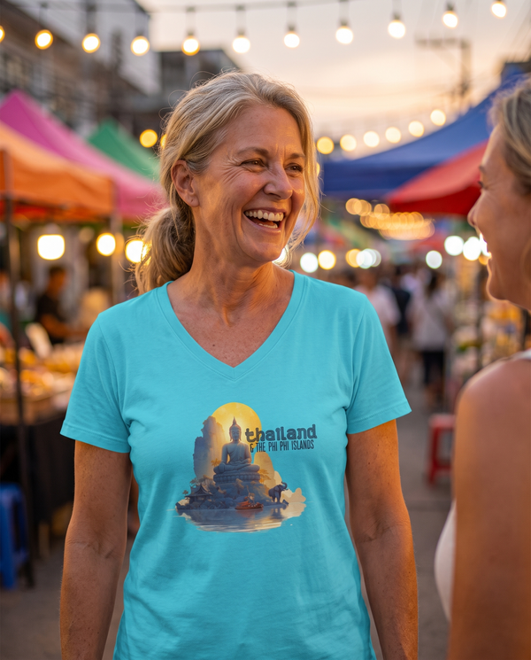 Thailand & The Phi Phi Islands Women’s Relaxed V-Neck T-Shirt
