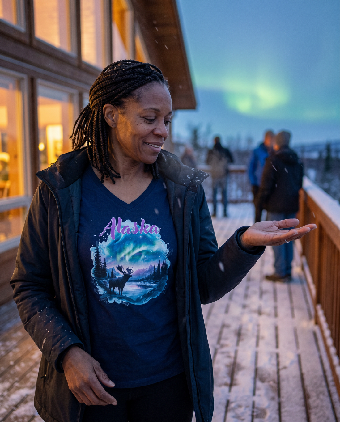 Alaska Women’s relaxed v-neck t-shirt