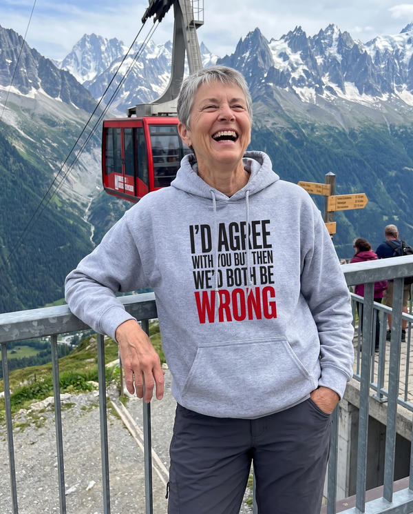 I'd Agree Red-Black Unisex Hoodie