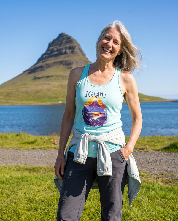 Iceland Women’s fitted racerback tank top