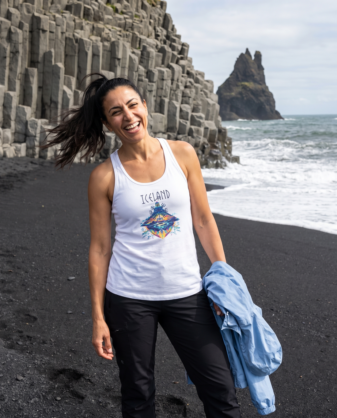 Iceland Compass Women’s fitted racerback tank top