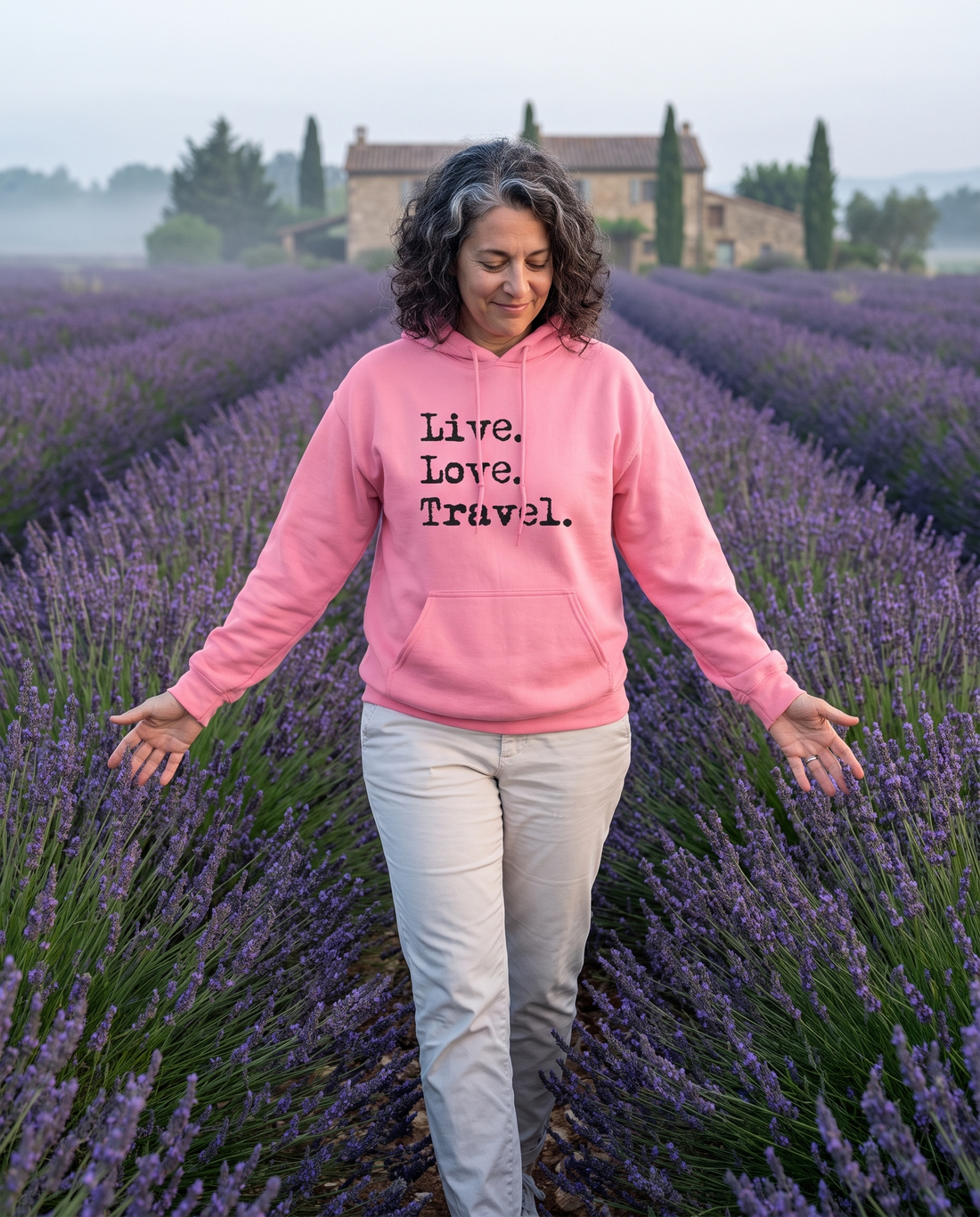 Live Love Travel - Purple Unisex Hoodie