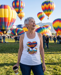 New Mexico Balloon Wonders Women’s fitted racerback tank top