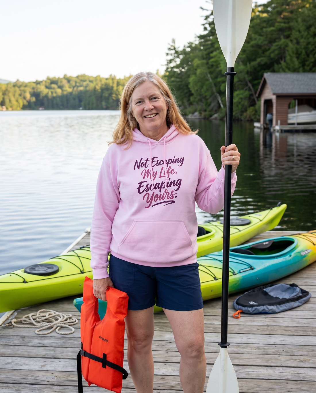 Not Escaping Pink Purple Unisex Hoodie