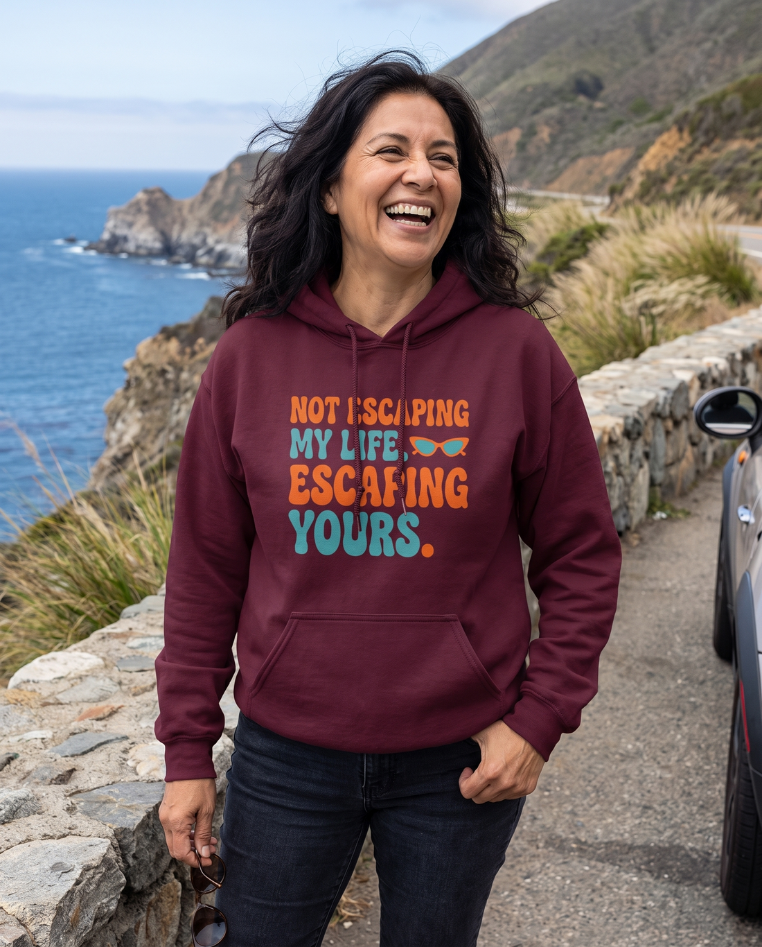 Not Escaping Groovy Sunglasses Unisex Hoodie