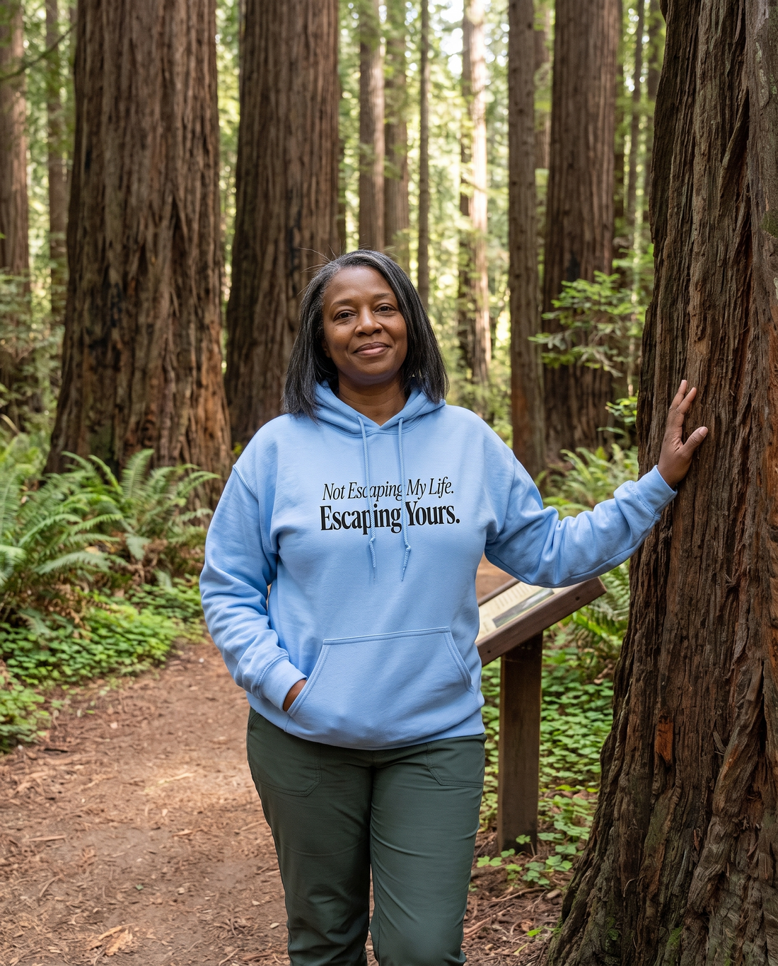 Not Escaping Serif Unisex Hoodie