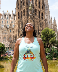 Spain Flamenco Women’s fitted racerback tank top