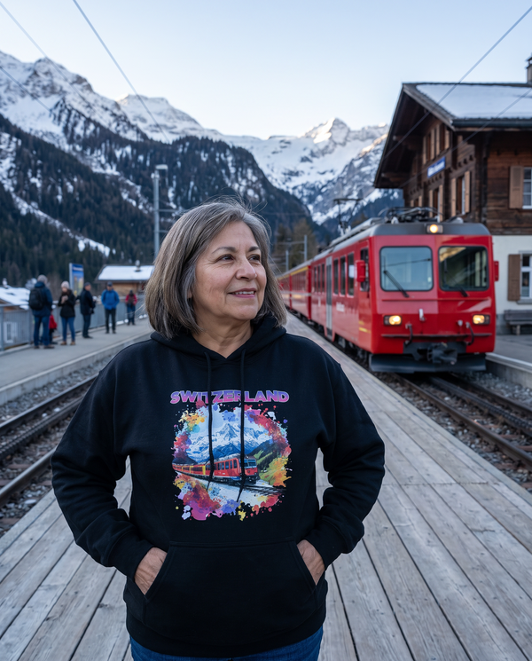 Switzerland Train Unisex Hoodie