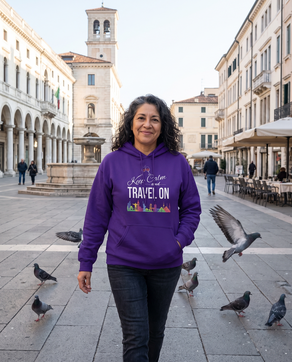 Keep Calm & Travel On Unisex Hoodie