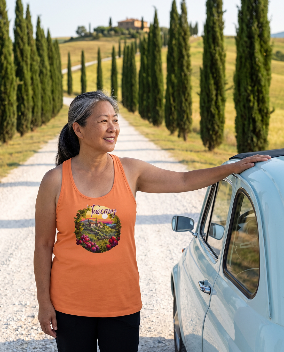 Tuscany Women’s fitted racerback tank top