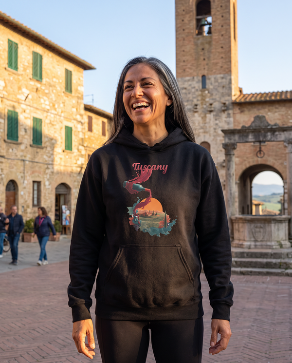 Tuscany Wine Bottle Unisex Hoodie