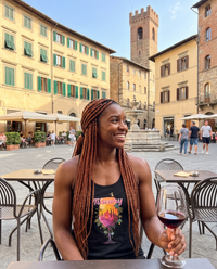 Tuscany Wine Glass Women’s fitted racerback tank top