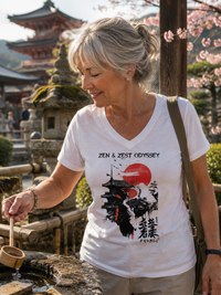 Zen & Zest Women’s relaxed v-neck t-shirt